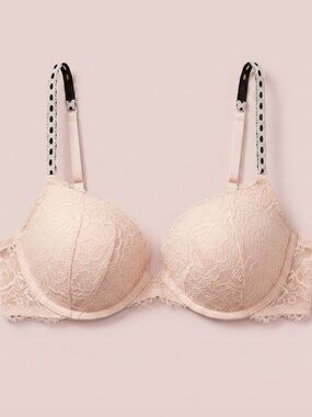 Victoria's Secret Light Pink Lace Semi Push-Up Bra 38C